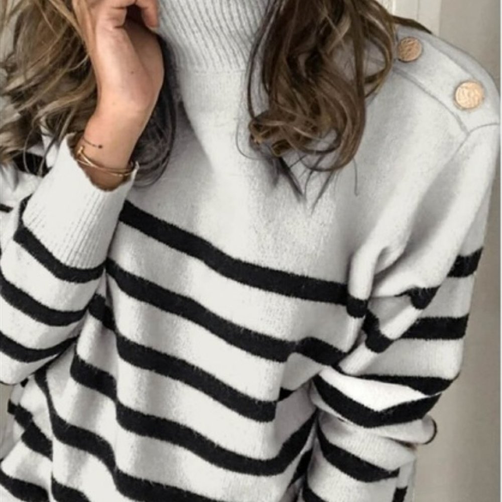 Mock Button Neck Sweater NWT - Picture 7 of 12